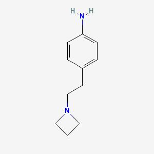 molecular formula C11H16N2 B12089474 4-[2-(Azetidin-1-yl)ethyl]aniline 