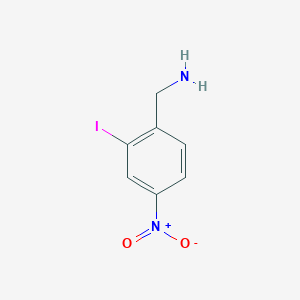 molecular formula C7H7IN2O2 B12089504 (2-Iodo-4-nitrophenyl)methanamine 