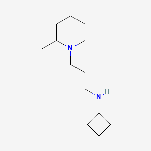 molecular formula C13H26N2 B12089506 N-[3-(2-methylpiperidin-1-yl)propyl]cyclobutanamine 
