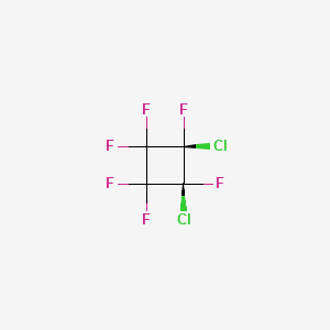 molecular formula C4Cl2F6 B12089511 Cyclobutane, 1,2-dichloro-1,2,3,3,4,4-hexafluoro-, (1R,2S)-rel- CAS No. 3934-26-7