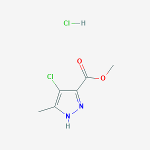 molecular formula C6H8Cl2N2O2 B12089538 methyl 4-chloro-5-methyl-1H-pyrazole-3-carboxylate hydrochloride 