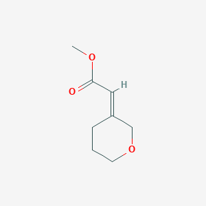 molecular formula C8H12O3 B12089541 methyl (2E)-2-(oxan-3-ylidene)acetate 