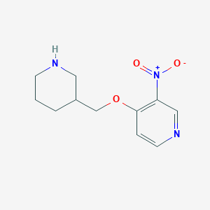 molecular formula C11H15N3O3 B12089566 3-Nitro-4-[(piperidin-3-yl)methoxy]pyridine 