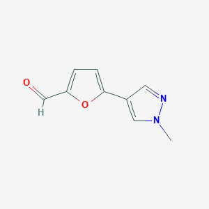 molecular formula C9H8N2O2 B12089580 5-(1-Methyl-1H-pyrazol-4-YL)furan-2-carbaldehyde 