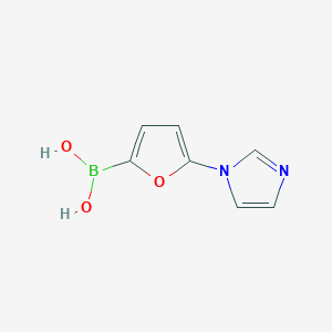 molecular formula C7H7BN2O3 B12089604 (5-(1H-Imidazol-1-yl)furan-2-yl)boronic acid 