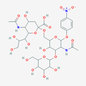 molecular formula C31H45N3O21 B12089616 Gal beta(1-3)[Neu5Ac alpha(2-6)]GlcNAc-beta-pNP 