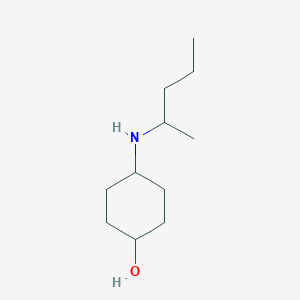 molecular formula C11H23NO B12089640 4-[(Pentan-2-yl)amino]cyclohexan-1-ol 