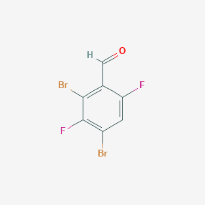 molecular formula C7H2Br2F2O B12089673 2,4-Dibromo-3,6-difluorobenzaldehyde 