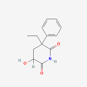 molecular formula C13H15NO3 B1208969 4-Hydroxy-2-ethyl-2-phenylglutarimide CAS No. 50275-60-0