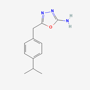 molecular formula C12H15N3O B12089690 5-(4-Isopropylbenzyl)-1,3,4-oxadiazol-2-amine CAS No. 1177298-59-7