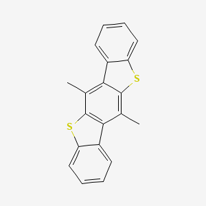 molecular formula C20H14S2 B1208976 2,12-dimethyl-10,20-dithiapentacyclo[11.7.0.03,11.04,9.014,19]icosa-1(13),2,4,6,8,11,14,16,18-nonaene CAS No. 37750-86-0