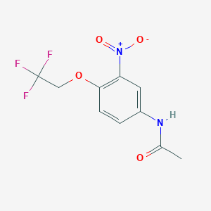 molecular formula C10H9F3N2O4 B12089796 3'-Nitro-4'-(2,2,2-trifluoroethoxy)acetanilide CAS No. 1322200-90-7