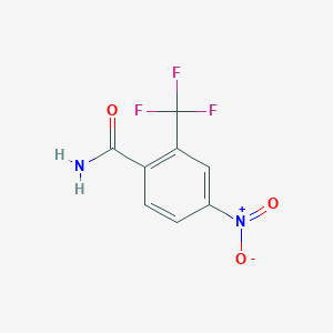 molecular formula C8H5F3N2O3 B12089815 4-Nitro-2-(trifluoromethyl)benzamide 