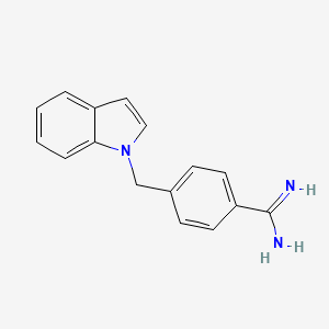 molecular formula C16H15N3 B1208984 1-(4-Amidinobenzyl)indole CAS No. 83783-25-9