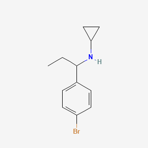 molecular formula C12H16BrN B12089899 N-[1-(4-bromophenyl)propyl]cyclopropanamine 