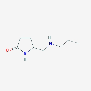 molecular formula C8H16N2O B12089905 5-[(Propylamino)methyl]pyrrolidin-2-one 
