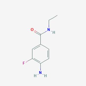 molecular formula C9H11FN2O B12089915 4-amino-N-ethyl-3-fluorobenzamide 