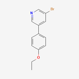 molecular formula C13H12BrNO B12089922 3-Bromo-5-(4-ethoxyphenyl)pyridine 