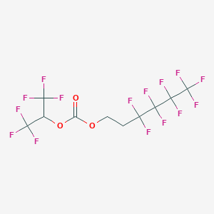 molecular formula C10H5F15O3 B12089934 Hexafluoroisopropyl 1H,1H,2H,2H-perfluorohexyl carbonate 