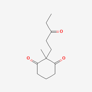 molecular formula C12H18O3 B12089935 1,3-Cyclohexanedione, 2-methyl-2-(3-oxopentyl)- CAS No. 57440-68-3