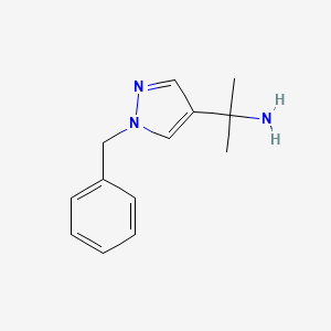 molecular formula C13H17N3 B12089937 2-(1-Benzyl-1H-pyrazol-4-yl)propan-2-amine 