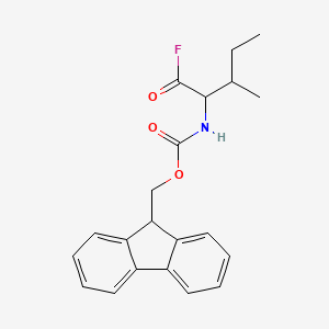 molecular formula C21H22FNO3 B12089951 9H-fluoren-9-ylmethyl N-(1-fluoro-3-methyl-1-oxopentan-2-yl)carbamate 