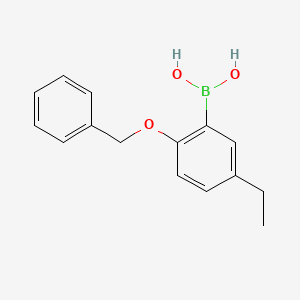 molecular formula C15H17BO3 B12089972 2-(Benzyloxy)-5-ethylphenylboronic acid 