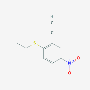 molecular formula C10H9NO2S B12089975 Ethyl(2-ethynyl-4-nitrophenyl)sulfane 