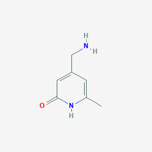 molecular formula C7H10N2O B12089977 4-(Aminomethyl)-6-methylpyridin-2-OL 