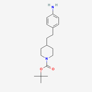 molecular formula C18H28N2O2 B12090009 tert-Butyl 4-(4-aminophenethyl)piperidine-1-carboxylate 