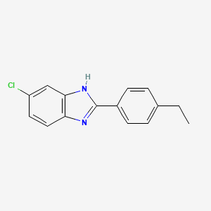 molecular formula C15H13ClN2 B12090031 5-Chloro-2-(4-ethylphenyl)benzimidazole 