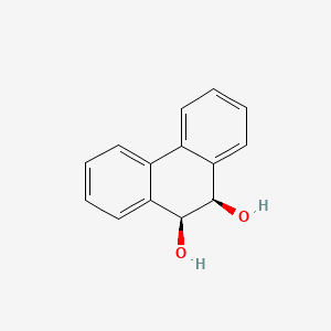 molecular formula C14H12O2 B1209008 cis-9,10-Dihydrophenanthrene-9,10-diol 