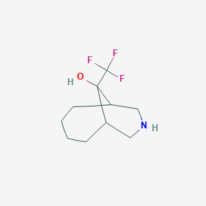 molecular formula C10H16F3NO B12090093 10-(Trifluoromethyl)-8-azabicyclo[4.3.1]decan-10-ol 