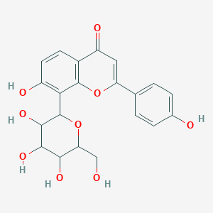 molecular formula C21H20O9 B12090113 8-beta-D-Glucopyranosyl-7-hydroxy-2-(4-hydroxyphenyl)-4H-1-benzopyran-4-one 