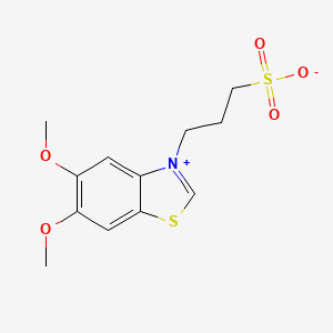 molecular formula C12H15NO5S2 B12090143 Benzothiazolium, 5,6-dimethoxy-3-(3-sulfopropyl)-, inner salt CAS No. 188999-66-8