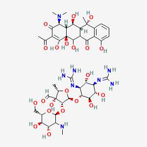 molecular formula C44H66N8O21 B1209027 Agrimycin 100 CAS No. 8003-09-6
