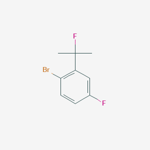 molecular formula C9H9BrF2 B12090284 1-Bromo-4-fluoro-2-(2-fluoropropan-2-yl)benzene 