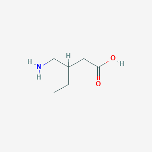 molecular formula C6H13NO2 B12090326 3-(Aminomethyl)pentanoic acid 