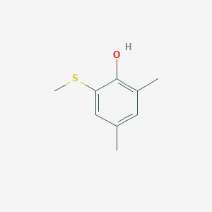 molecular formula C9H12OS B12090370 Phenol, 2,4-dimethyl-6-(methylthio)- CAS No. 7379-47-7