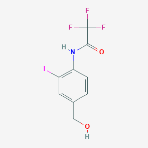 molecular formula C9H7F3INO2 B12090434 2,2,2-Trifluoro-N-(4-(hydroxymethyl)-2-iodophenyl)acetamide CAS No. 774238-72-1