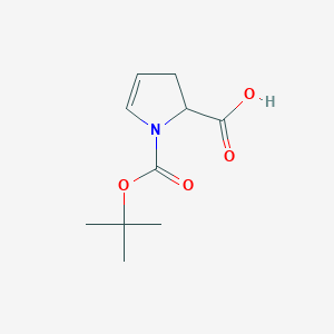 molecular formula C10H15NO4 B12090436 (2S)-1-(tert-Butoxycarbonyl)-2,3-dihydro-1H-pyrrole-2-carboxylic acid CAS No. 90104-21-5