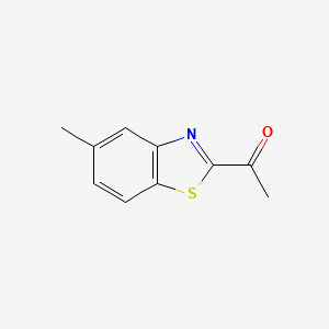 molecular formula C10H9NOS B12090450 Ethanone, 1-(5-methyl-2-benzothiazolyl)-(9CI) CAS No. 65840-55-3