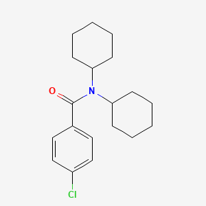 molecular formula C19H26ClNO B12090552 4-chloro-N,N-dicyclohexylbenzamide CAS No. 5104-98-3
