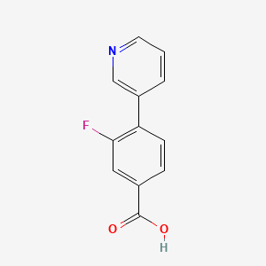 molecular formula C12H8FNO2 B12090579 3-Fluoro-4-(pyridin-3-yl)benzoic acid 