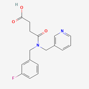 molecular formula C17H17FN2O3 B1209060 4-[(3-Fluorophenyl)methyl-(3-pyridinylmethyl)amino]-4-oxobutanoic acid 