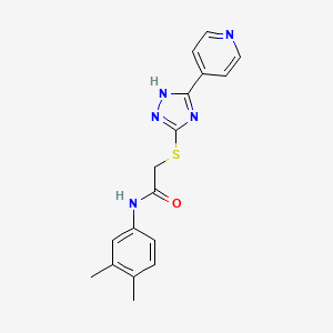 molecular formula C17H17N5OS B1209061 N-(3,4-DIMETHYL-PH)-2-(5-PYRIDIN-4-YL-2H-(1,2,4)TRIAZOL-3-YLSULFANYL)-ACETAMIDE 