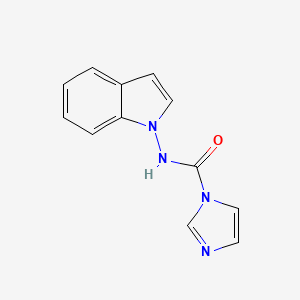 molecular formula C12H10N4O B12090629 N-(1H-indol-1-yl)-1H-imidazole-1-carboxamide 