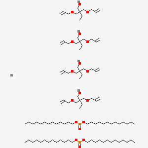 molecular formula C100H196O18P2Zr+2 B12090636 Zirconate(2-), tetrakis2,2-bis(2-propenyloxy)methyl-1-butanolato-kappaObis(ditridecyl phosphito-kappaO)-, dihydrogen 