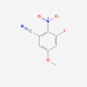 molecular formula C8H5FN2O3 B12090672 3-Fluoro-5-methoxy-2-nitrobenzonitrile 