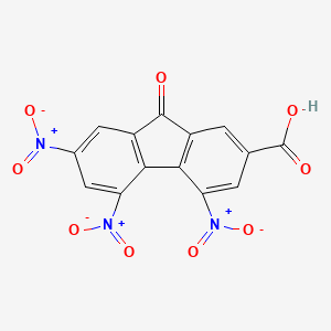 molecular formula C14H5N3O9 B12090673 4,5,7-Trinitro-9-oxofluorene-2-carboxylic acid CAS No. 24929-25-7